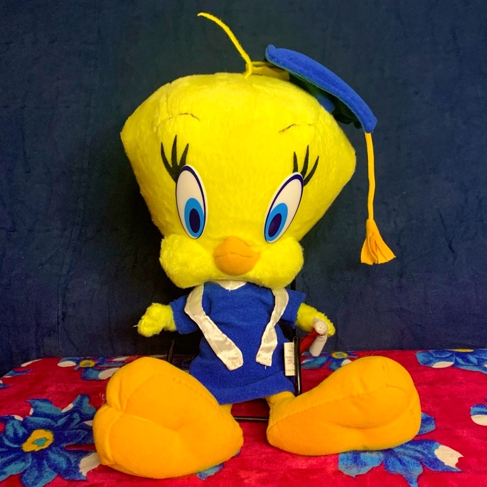 Vintage Graduate Tweedy Bird‎ w/ Diploma 🎓 Looney Tunes Graduation Warner Bros.